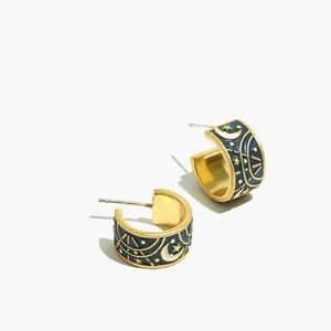 SOLD DEPOP-NWT- Madewell enamel celestial hoop earrings